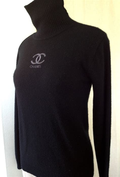 chanel vintage logo sweater|chanel turtleneck sweater 5.